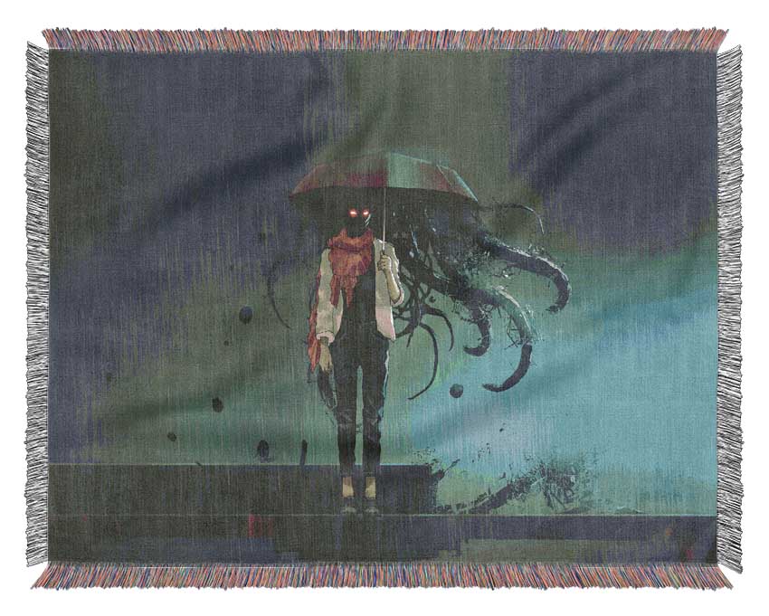 Umbrella Octopus Woven Blanket