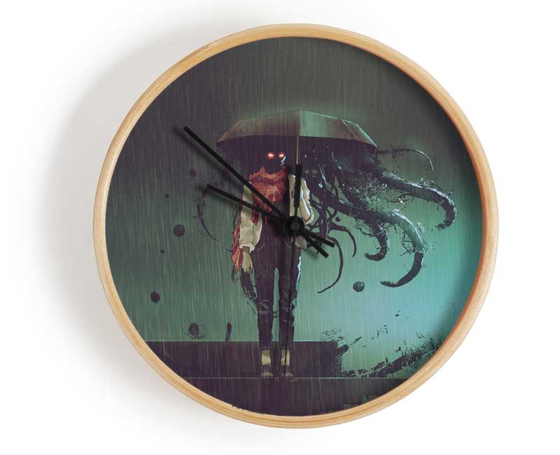 Umbrella Octopus Clock - Wallart-Direct UK