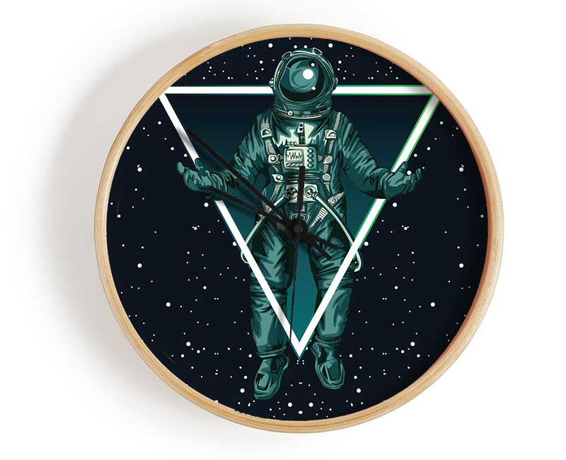 Triangle Space Man Clock - Wallart-Direct UK