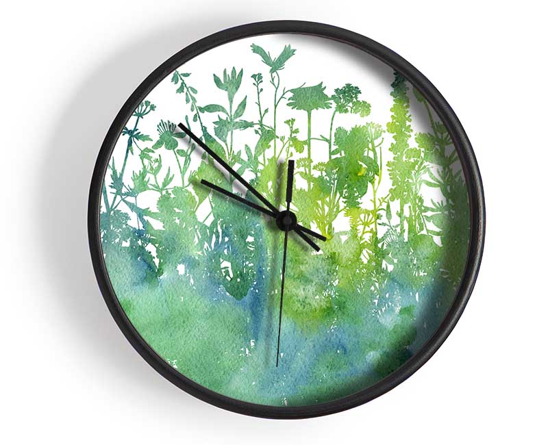 The Outline Of Flora Clock - Wallart-Direct UK