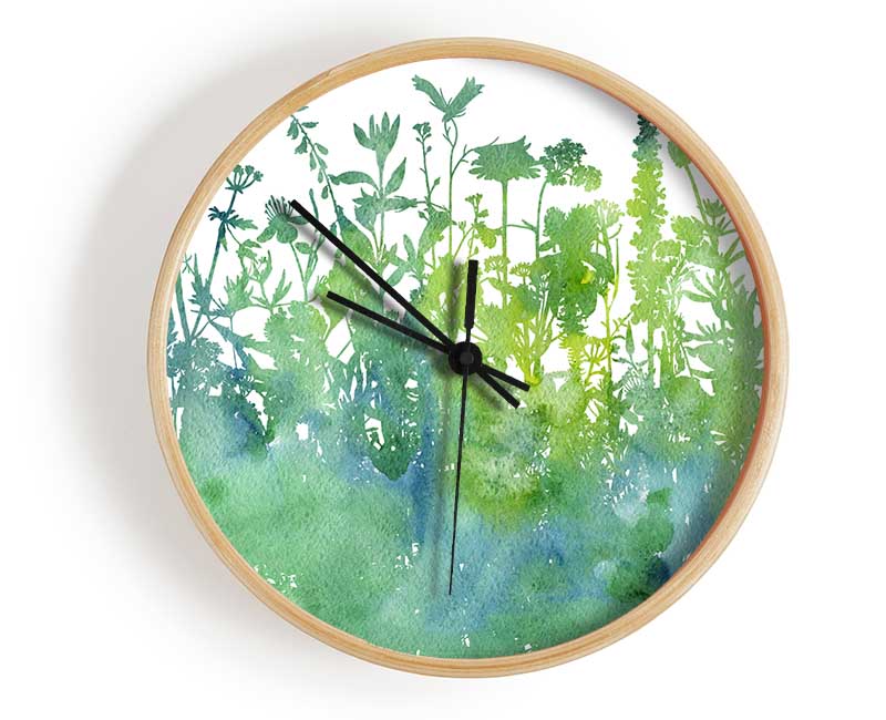 The Outline Of Flora Clock - Wallart-Direct UK