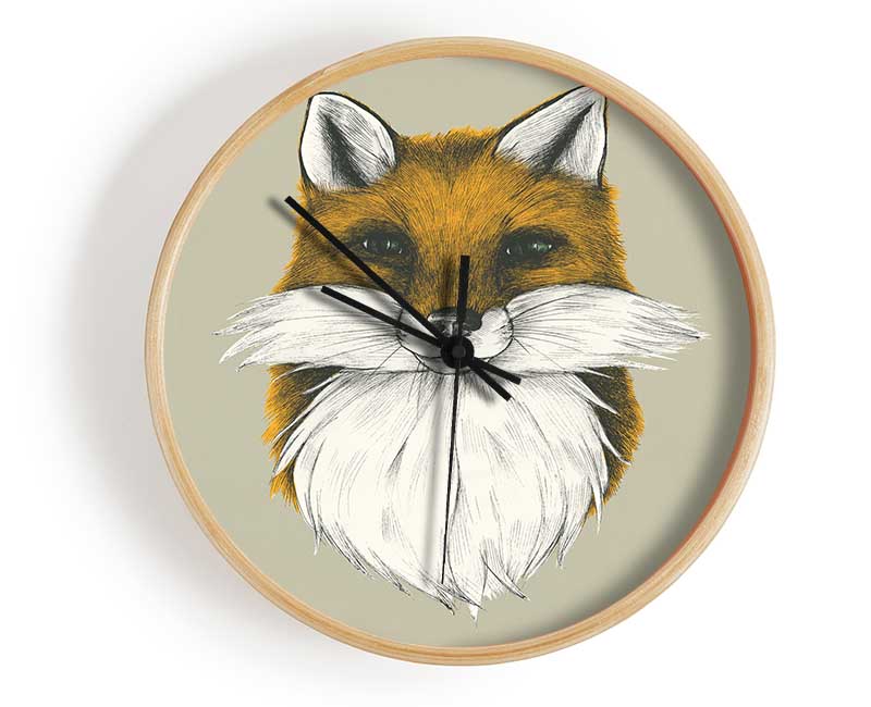 The Fox Face Clock - Wallart-Direct UK