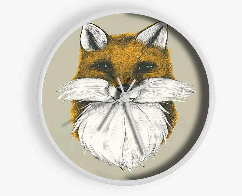 The Fox Face Clock - Wallart-Direct UK