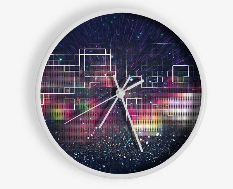 Squares Of The Universe Clock - Wallart-Direct UK