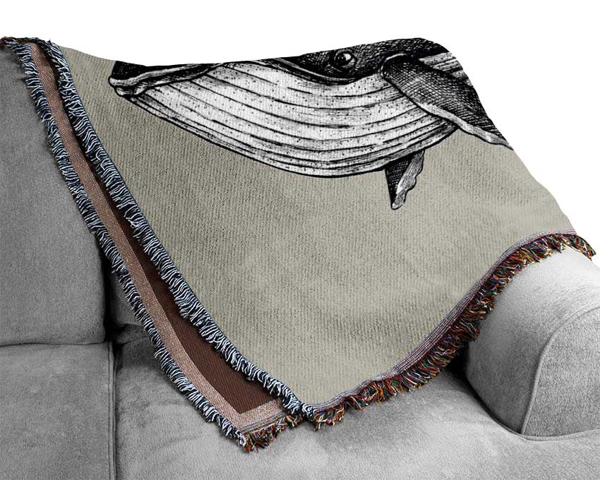 Big Fat Whale Woven Blanket