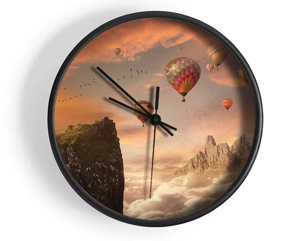 Hot Air Balloon Valley Clock - Wallart-Direct UK