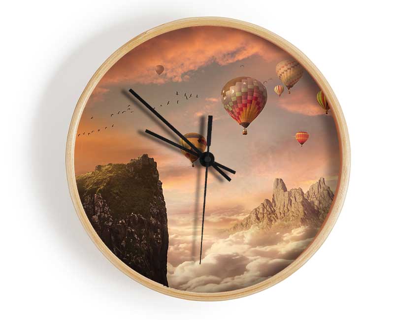 Hot Air Balloon Valley Clock - Wallart-Direct UK