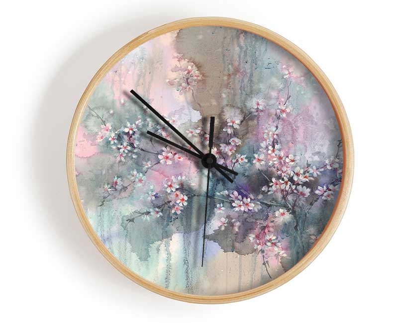 Abstract Flower Paradise Clock - Wallart-Direct UK