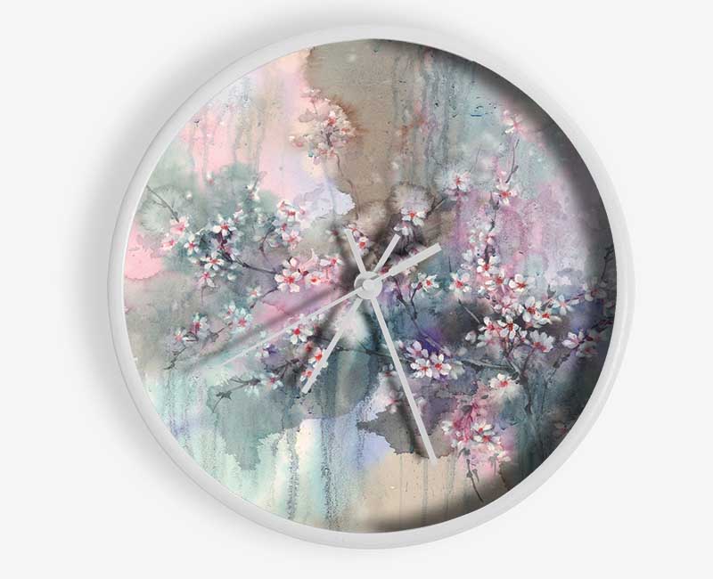 Abstract Flower Paradise Clock - Wallart-Direct UK