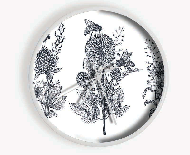 Britain'S Dragonfly And Plants Clock - Wallart-Direct UK