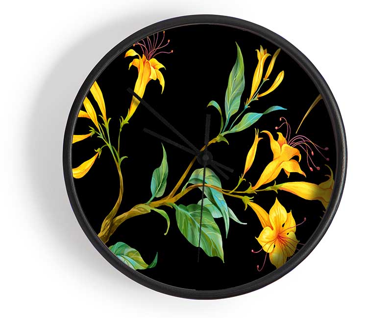 Trumpet Flower Hummingbird Clock - Wallart-Direct UK