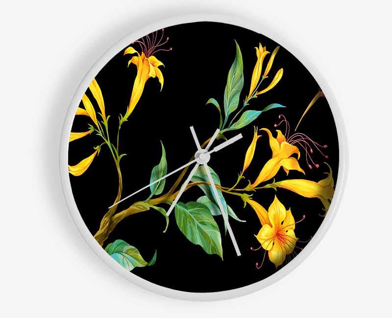 Trumpet Flower Hummingbird Clock - Wallart-Direct UK