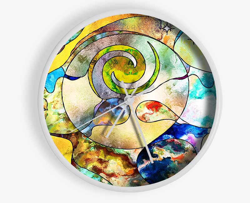 The Faces Of Time And Space Clock - Wallart-Direct UK