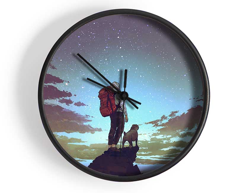 Hiking With The Dog Clock - Wallart-Direct UK