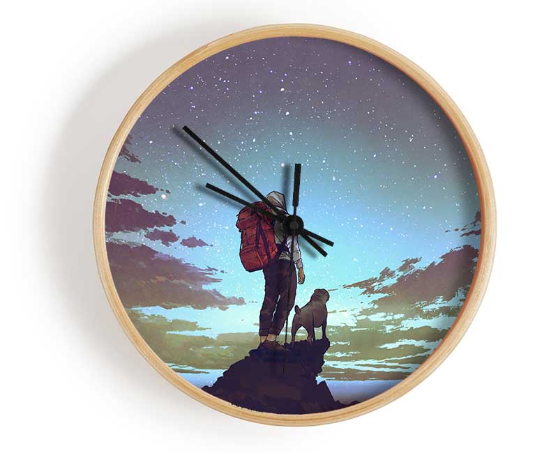 Hiking With The Dog Clock - Wallart-Direct UK