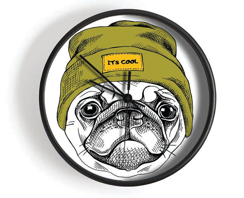 Pug Life Beanie Clock - Wallart-Direct UK