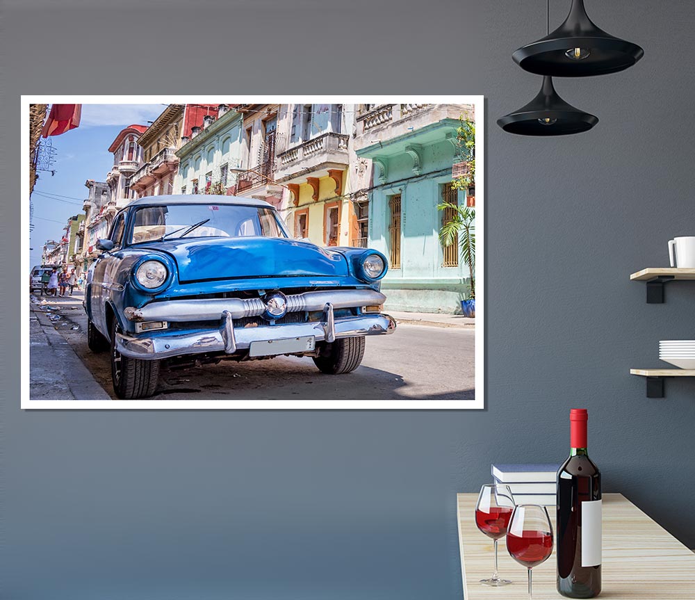 Blue Classic In Mexico Print Poster Wall Art