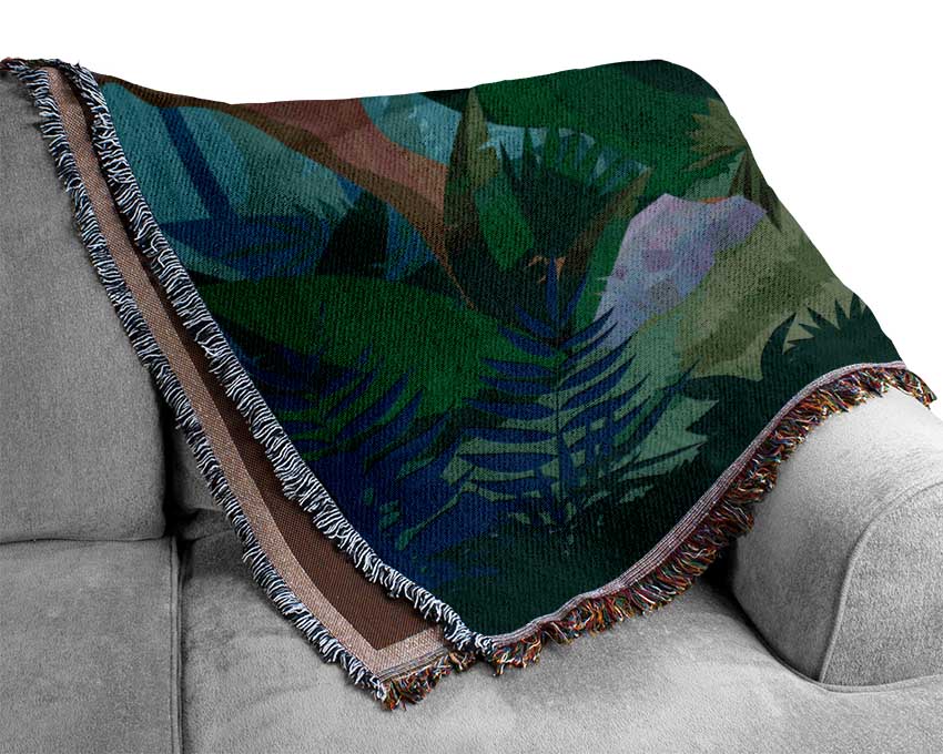 The Jaguar Forest Walk Woven Blanket