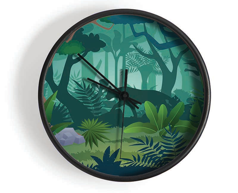 The Jaguar Forest Walk Clock - Wallart-Direct UK