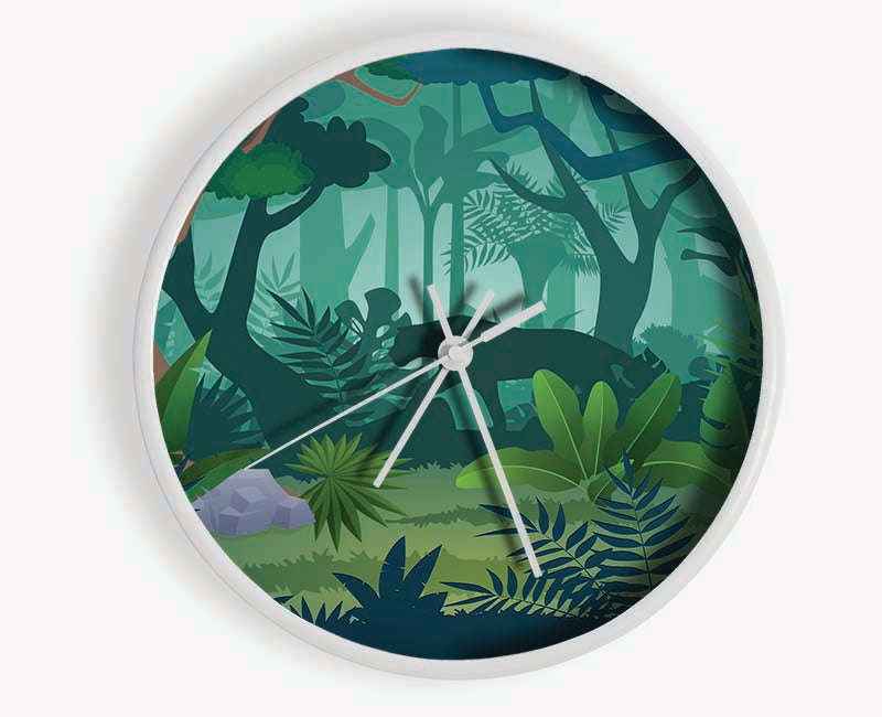 The Jaguar Forest Walk Clock - Wallart-Direct UK