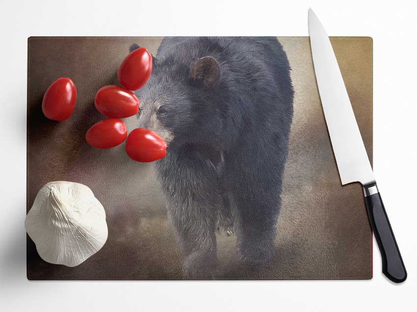 The Brown Bear Mist Glass Chopping Board