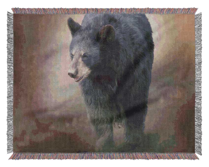 The Brown Bear Mist Woven Blanket