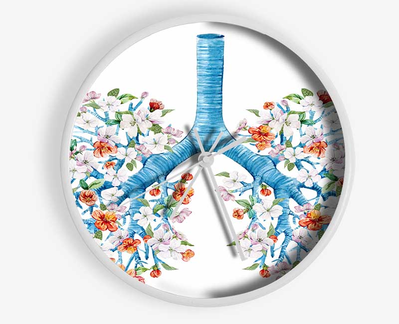 Tree Blossom Lungs Clock - Wallart-Direct UK