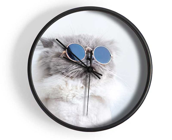 The Cat In Glasses Clock - Wallart-Direct UK