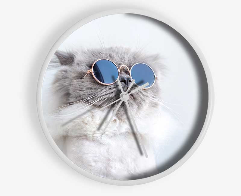 The Cat In Glasses Clock - Wallart-Direct UK