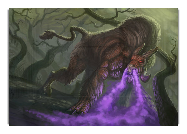 Purple Smoke Breathing Creature