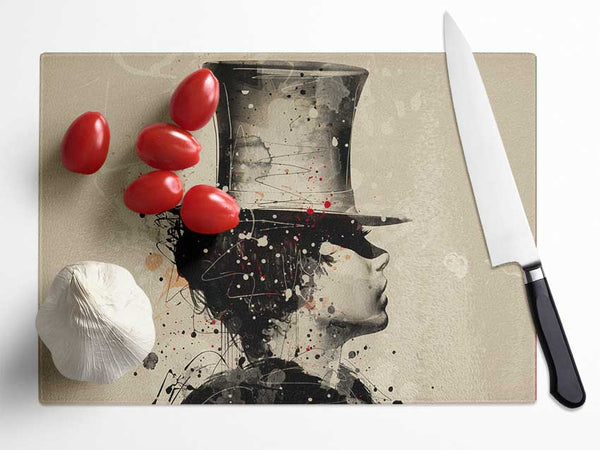 Top Hat Royalty Glass Chopping Board