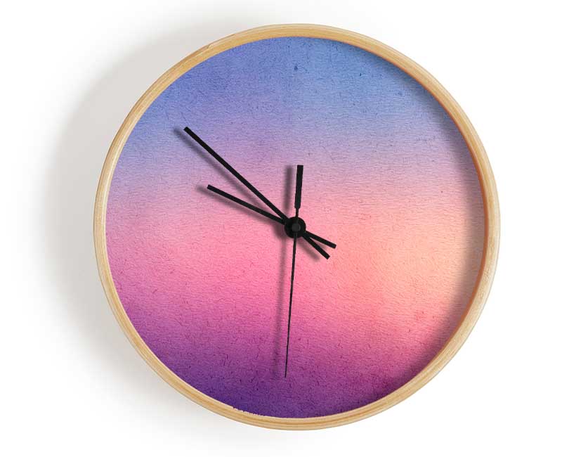 Royal Blue To Peach Fade Clock - Wallart-Direct UK