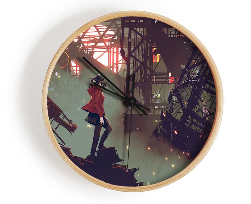 Broken Bridge Future Clock - Wallart-Direct UK