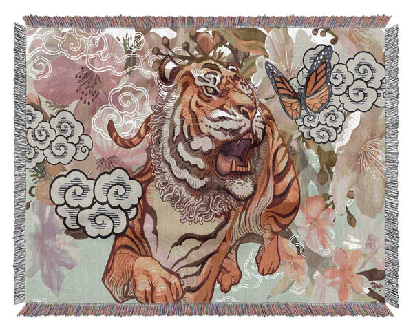 The Tiger Floral Woven Blanket