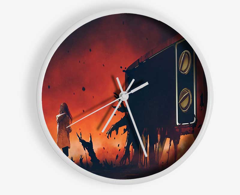 The Walking Tv Horror Clock - Wallart-Direct UK