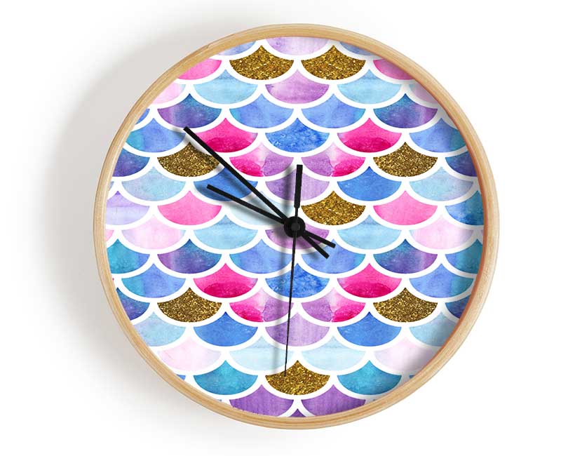 Mermaid Scales Clock - Wallart-Direct UK