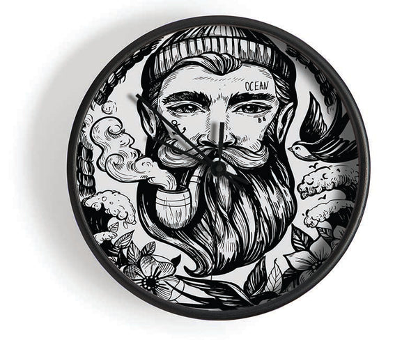 The Bearded Sailor Clock - Wallart-Direct UK