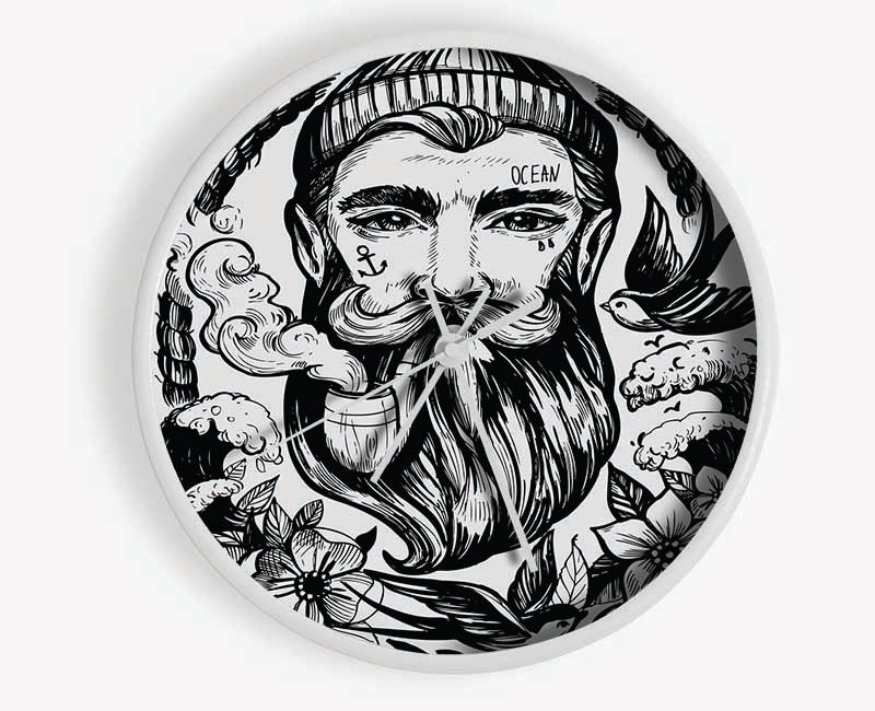 The Bearded Sailor Clock - Wallart-Direct UK