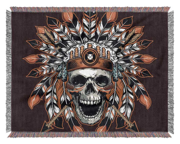 The Skeleton Native Indian Woven Blanket