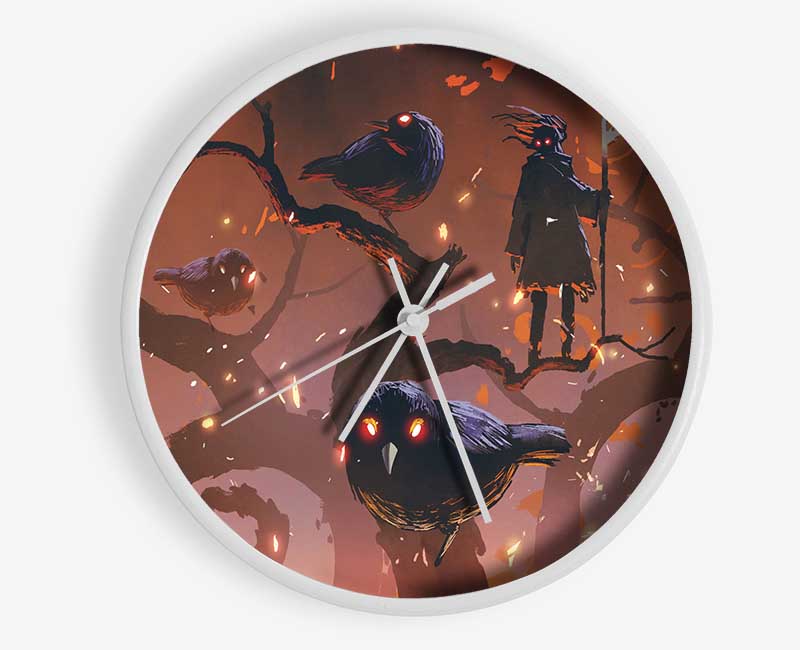 The Crow Branch Clock - Wallart-Direct UK