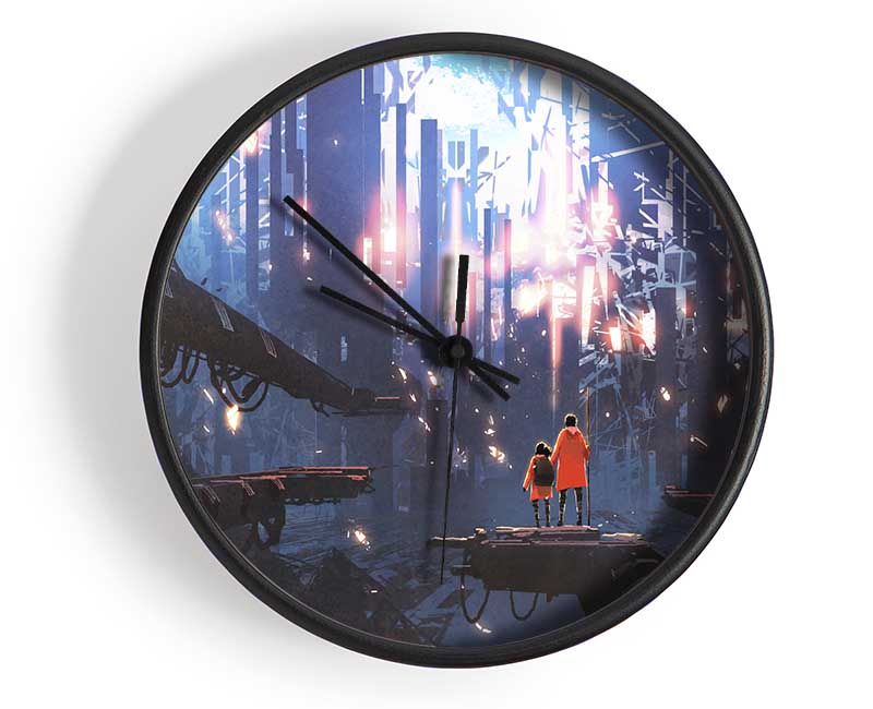 The Arrival Of The Future Clock - Wallart-Direct UK