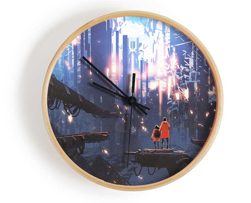 The Arrival Of The Future Clock - Wallart-Direct UK