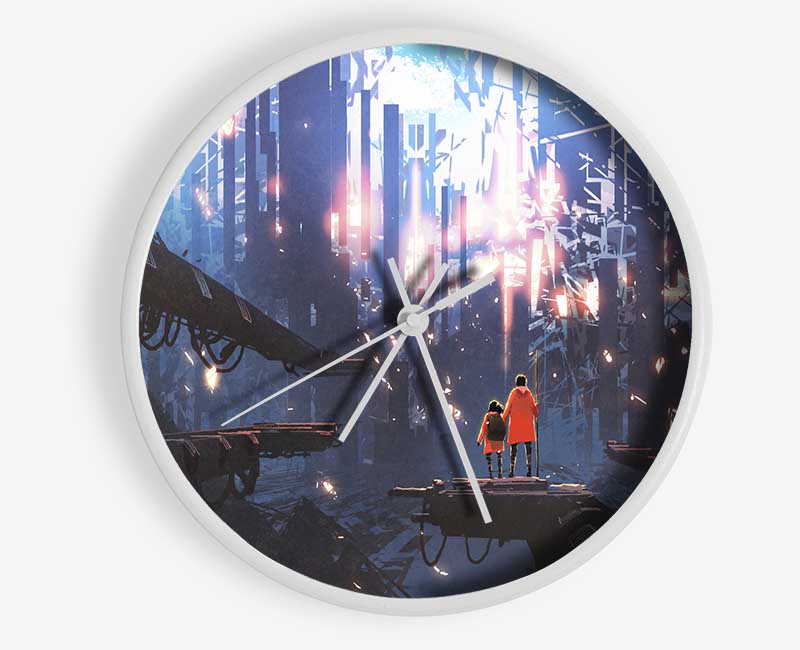 The Arrival Of The Future Clock - Wallart-Direct UK