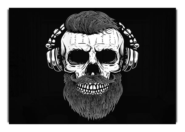 Dj Headphones Skull Beard