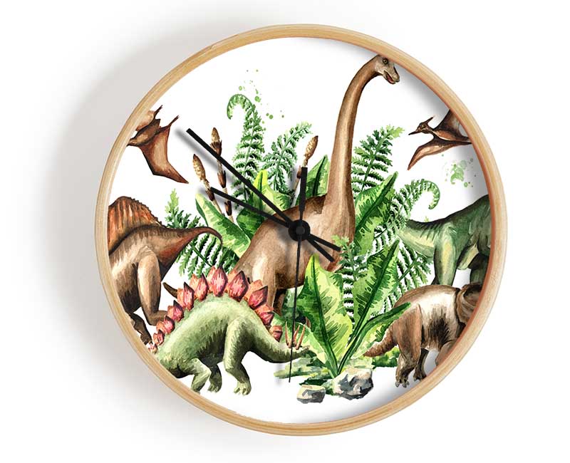 Dinosaur Crew Clock - Wallart-Direct UK