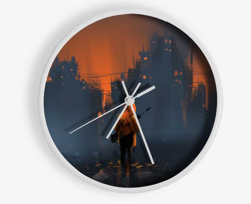 Walking Into The Abyss Clock - Wallart-Direct UK