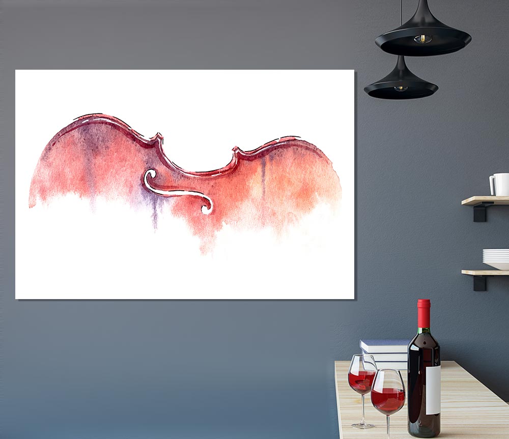 Violin Half Art Print Poster Wall Art