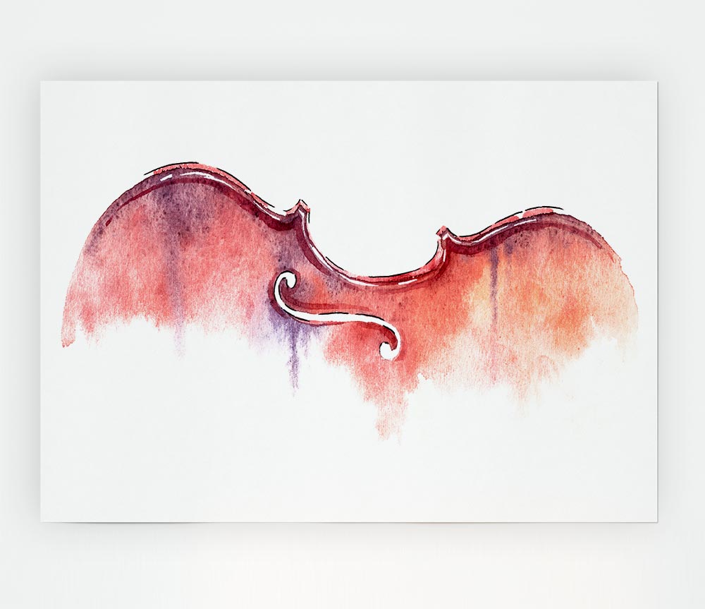 Violin Half Art Print Poster Wall Art