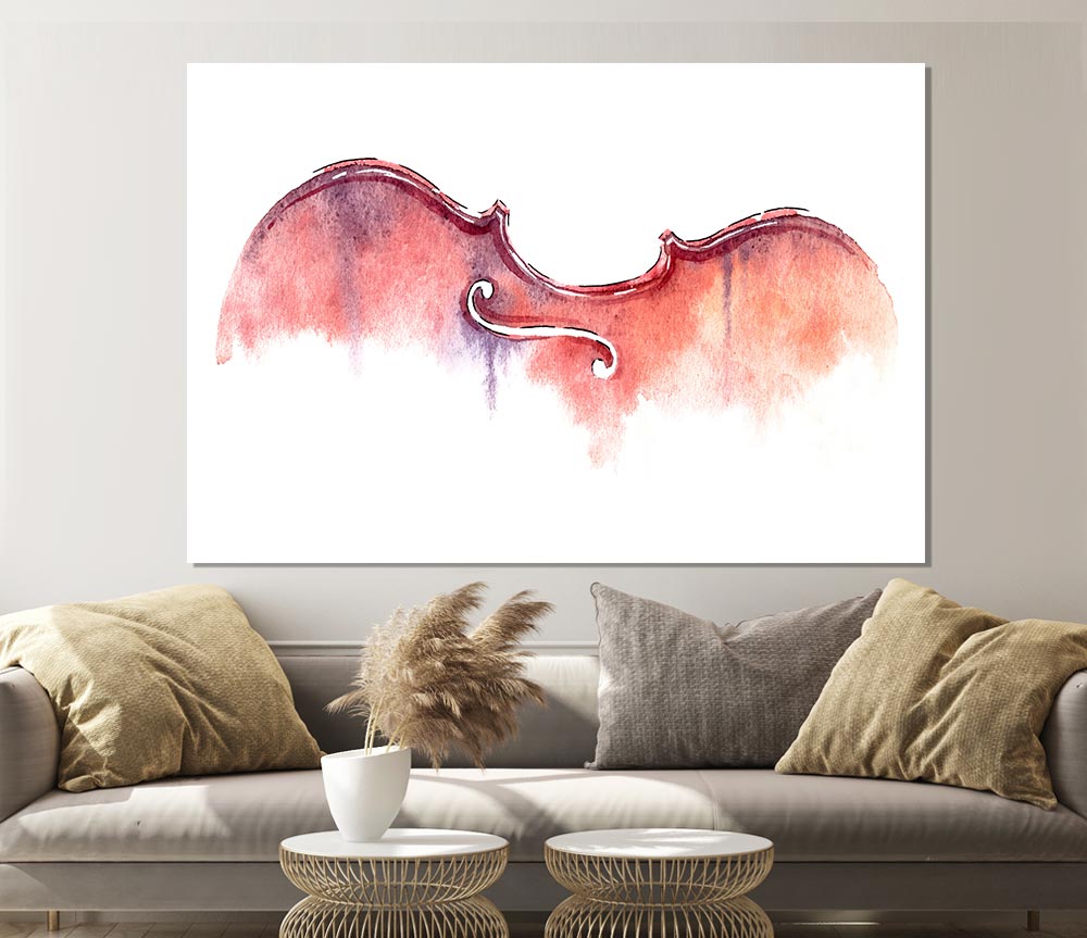 Violin Half Art Print Poster Wall Art