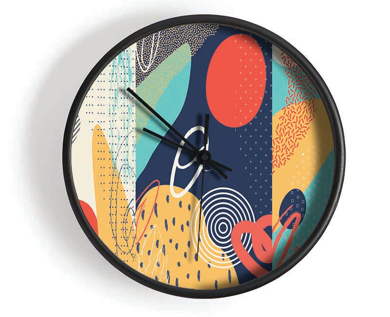 Modern Shapes Clock - Wallart-Direct UK